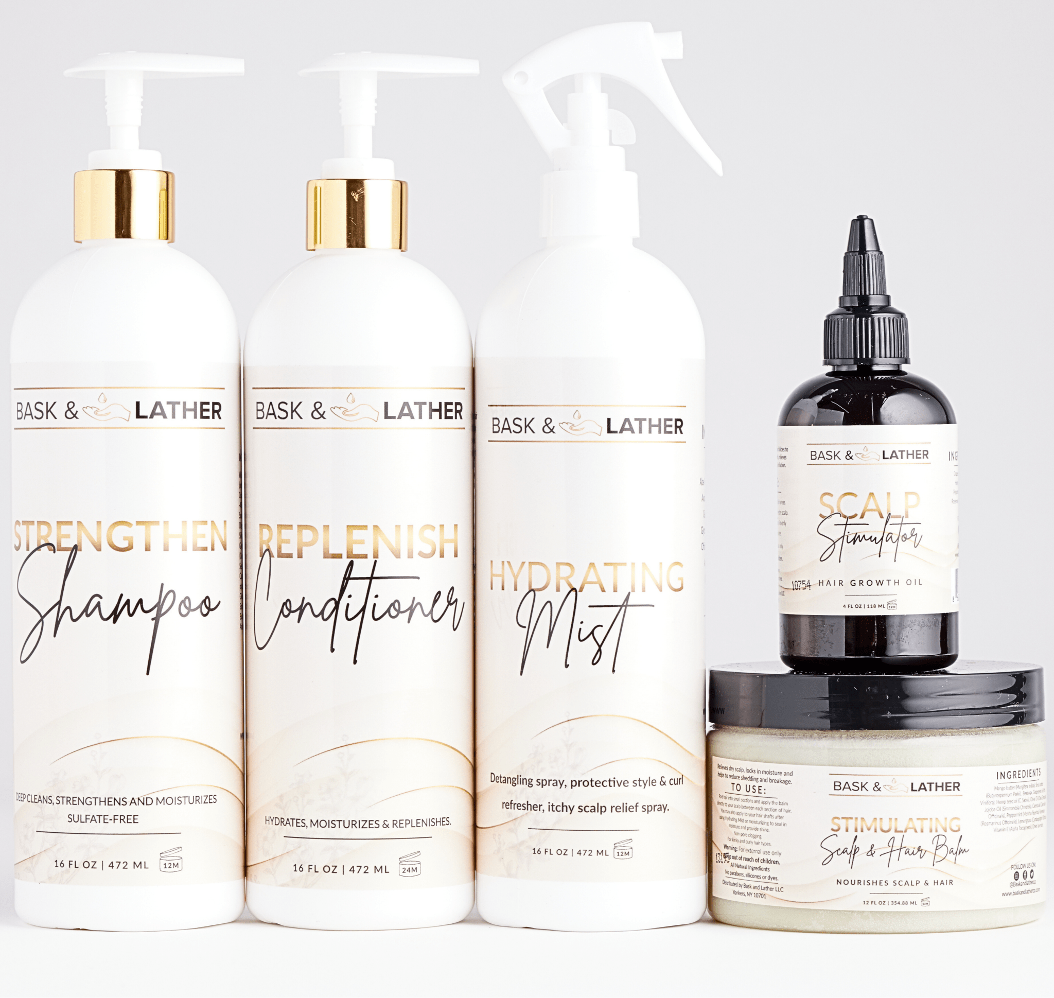 XL Cleanse & Growth Bundle - For Moisture & Hydration - Bask And Lather Store