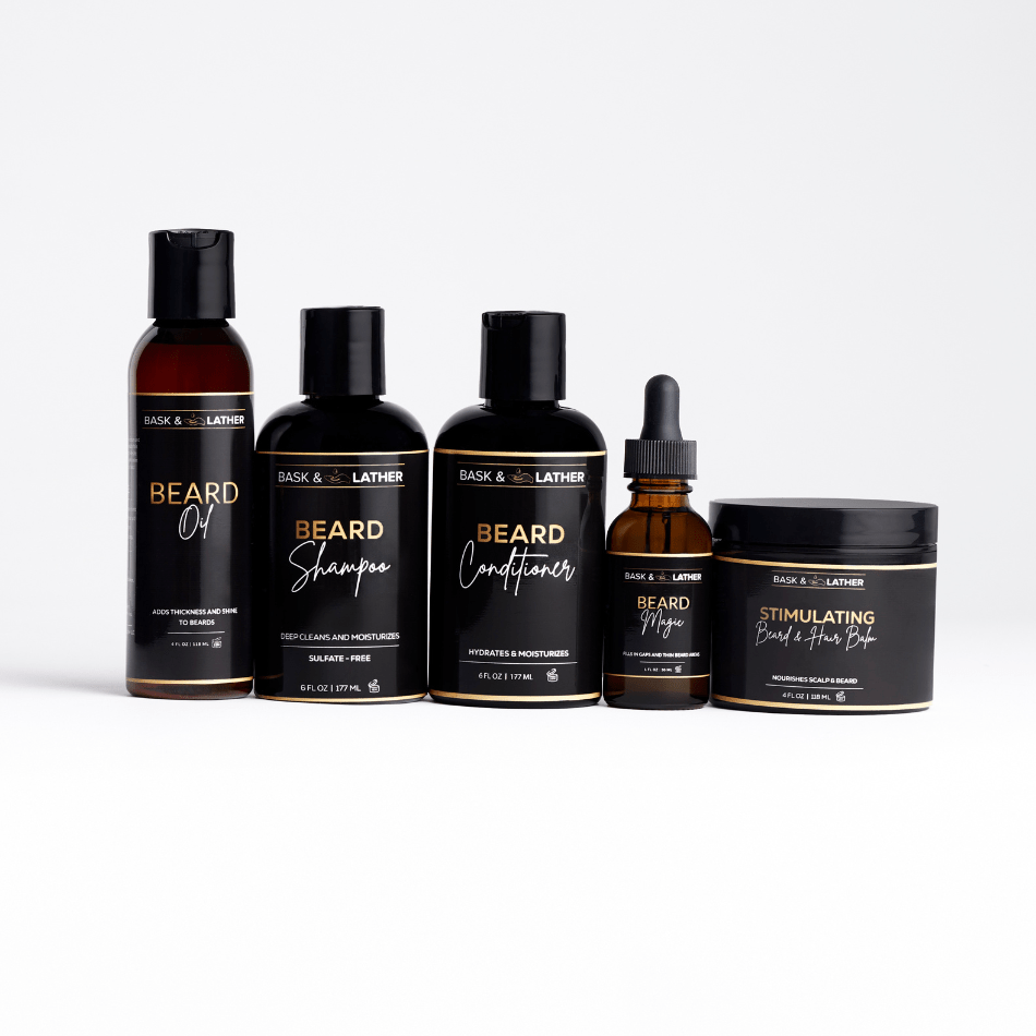 Men’s Healthy Hair & Beard Starter Kit - Bask And Lather Store
