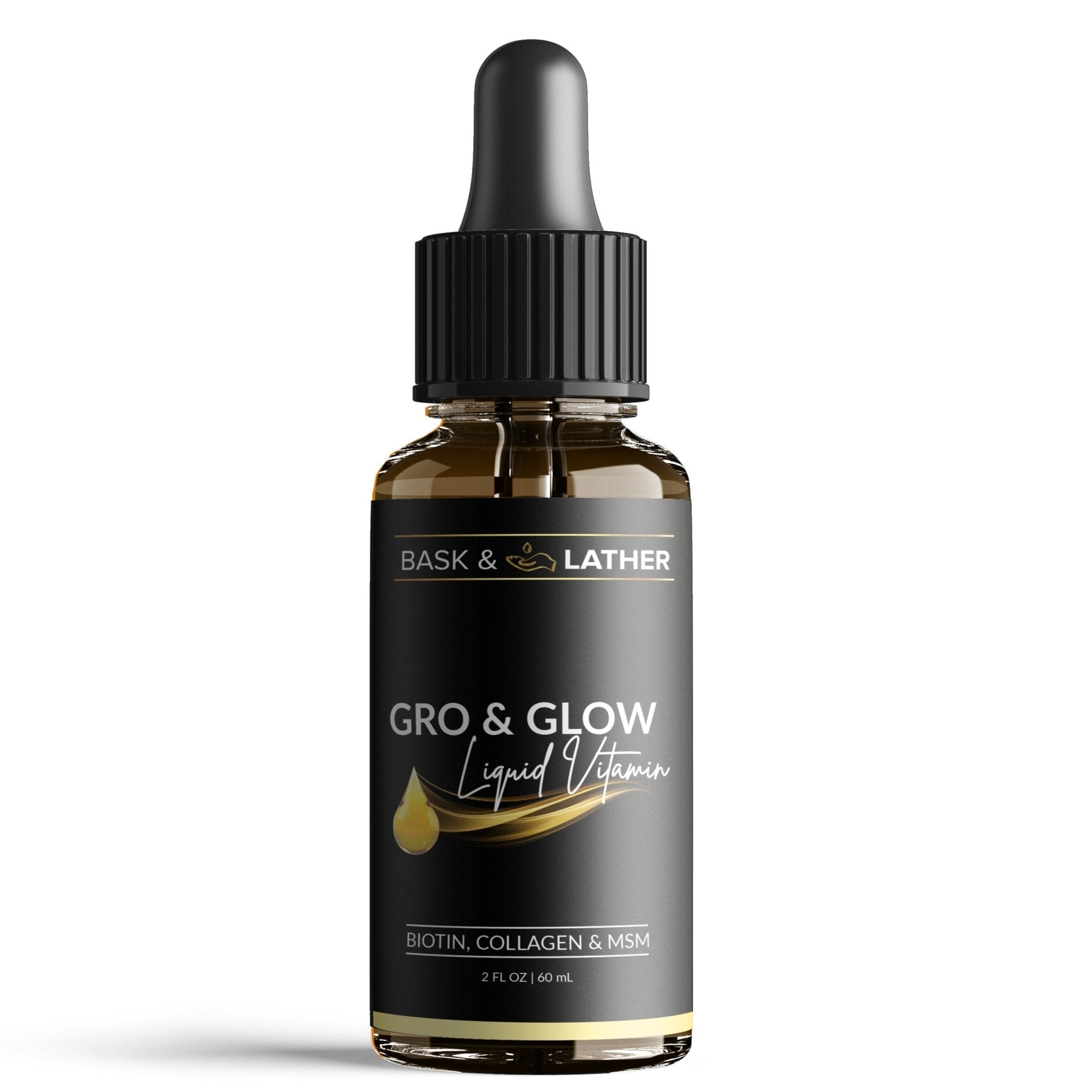 Gro & Glow Liquid Vitamins - 2 Month Supply! - Bask And Lather Store