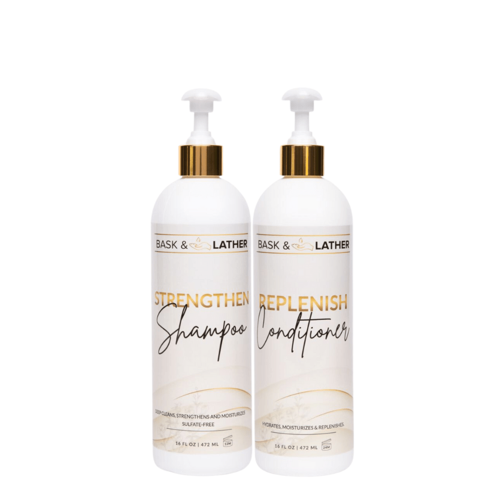 strengthen-replenish-shampoo-and-conditioner-set-anti-hair-loss-with-rosemary - Bask And Lather Store
