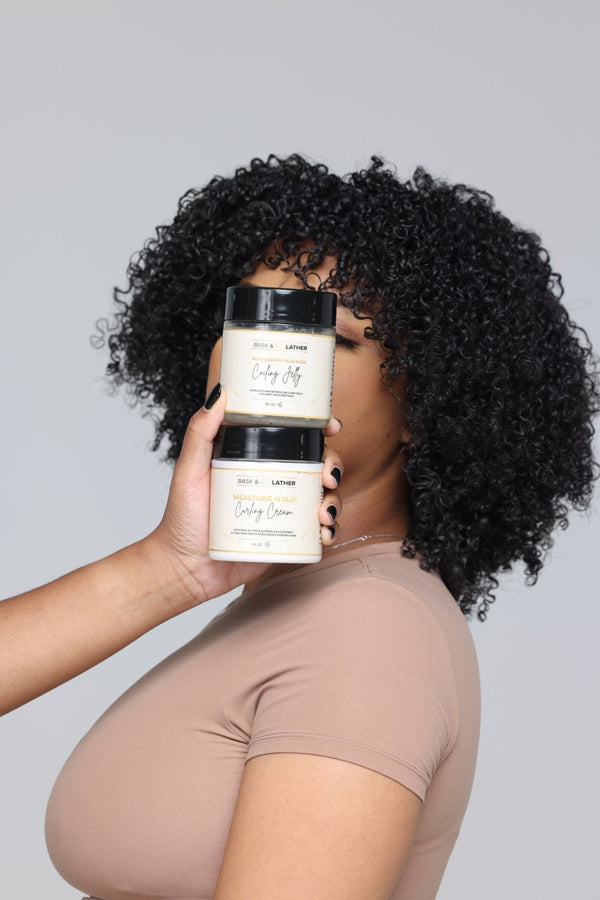 Moisture N Slip Curling Cream + Aloquench N' Flax Seed Coiling Jelly Duo